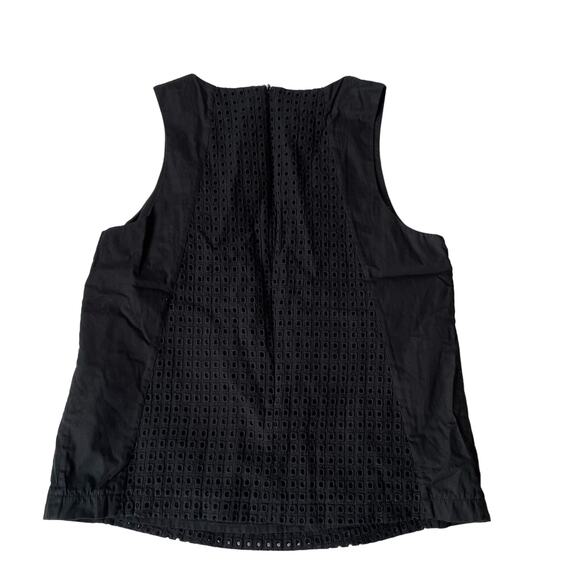 Theory Bell R Tank Blouse Eyelet Black M $140 - Picture 6 of 10